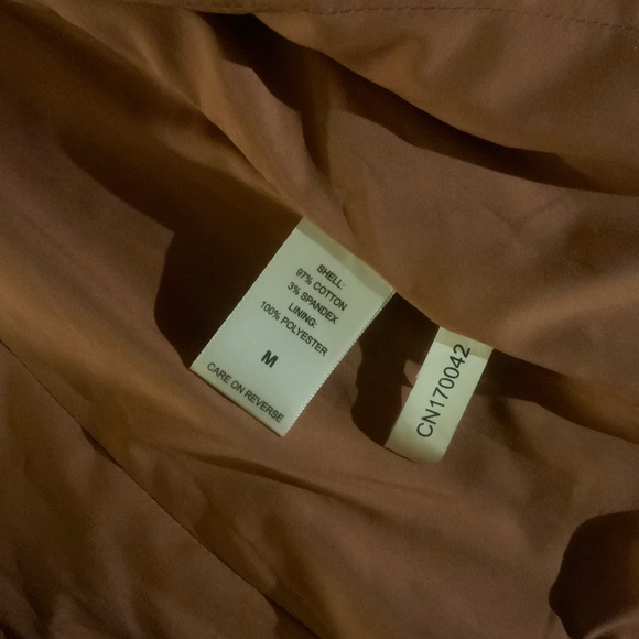 Soho - salmon color soft corduroy cropped 1 button blazer. Sz M - Picture 6 of 7